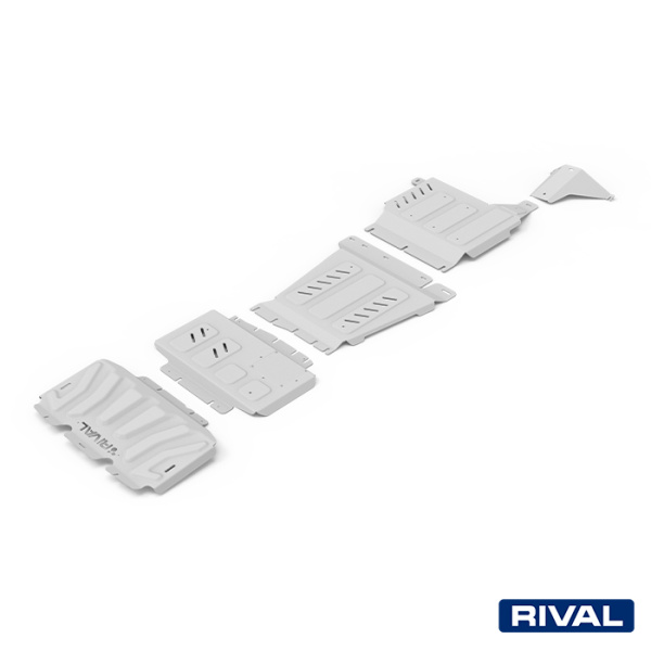 Skid Plate Set (Radiator, Engine, Gearbox, Transfer Case) Mercedes-Benz X-Class 2017-;  Nissan Navara (Frontier) 2004-2010; 2010-2015; 2014-2021; Pathfinder 2004-2010; 3 l. / diesel; 2,3 l. / diesel; 2,5 l. / diesel